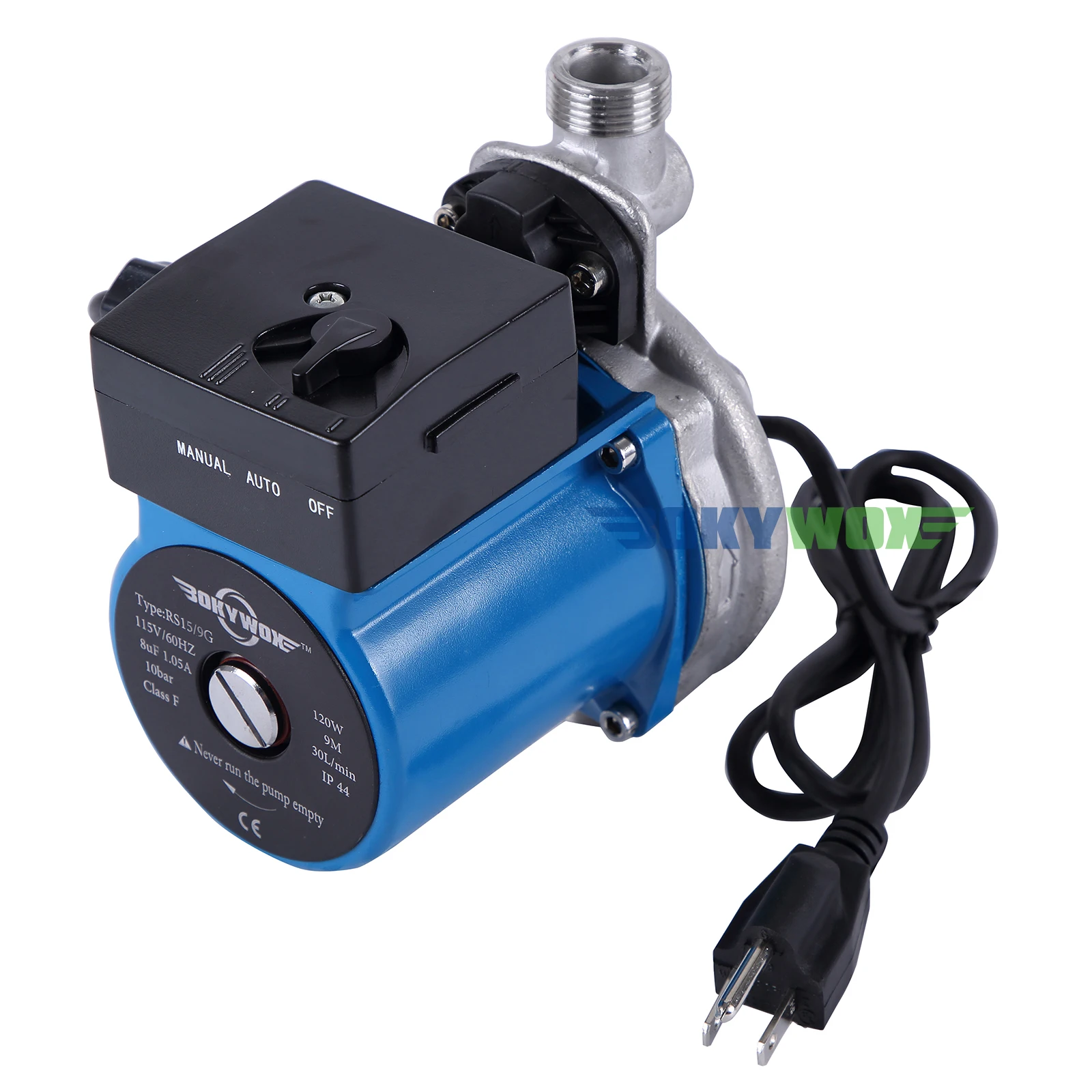110V,G 3/4'' Automatic Booster Pump 120W Domestic Hot Water Circulation