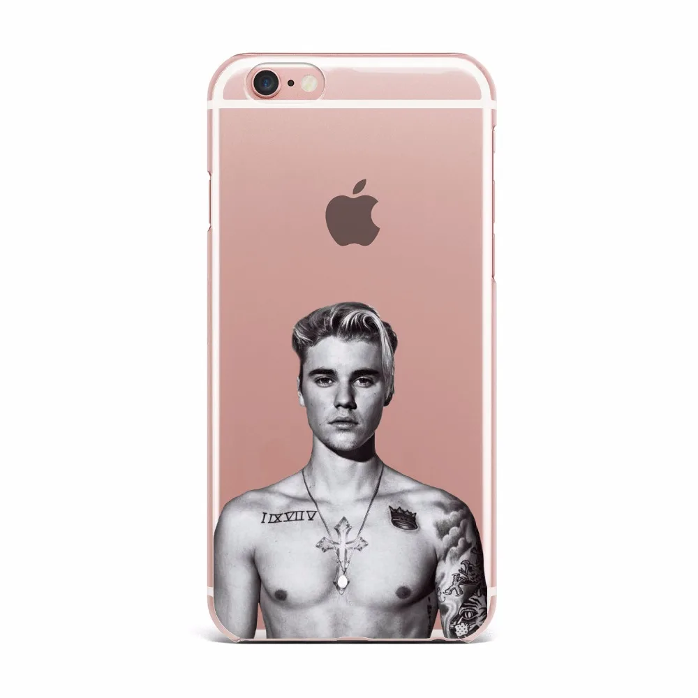 Justin Bieber Fashion singer cover for Apple iphone X 6 6S 7 7plus 8 plus5S SE Clear Transparent TPU soft phone case cover