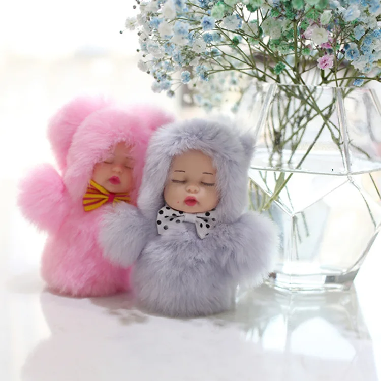 Pompom de Pelúcia Bonito do Bebê Bonecos de Pelúcia Chaveiro de Pelúcia Titular do Bebê para Meninas Novo Mini Bola Boneca Moda Crianças Macia Brinquedos Charme Mulheres 11 Pelúcia Chaveiro de Pelúcia Macia Brinquedos Charme