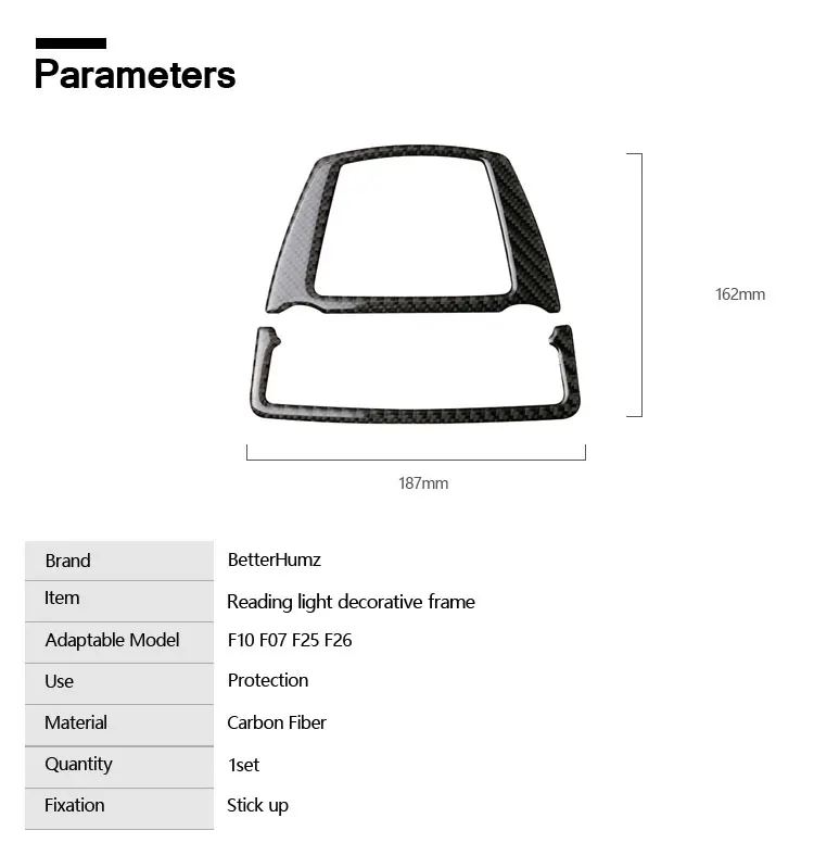 Для bmw 5 серия F10 5GT F07 F25 X3 F26 X4 углеродного волокна лампа для чтения декоративное покрытие отделка интерьера литье аксессуары