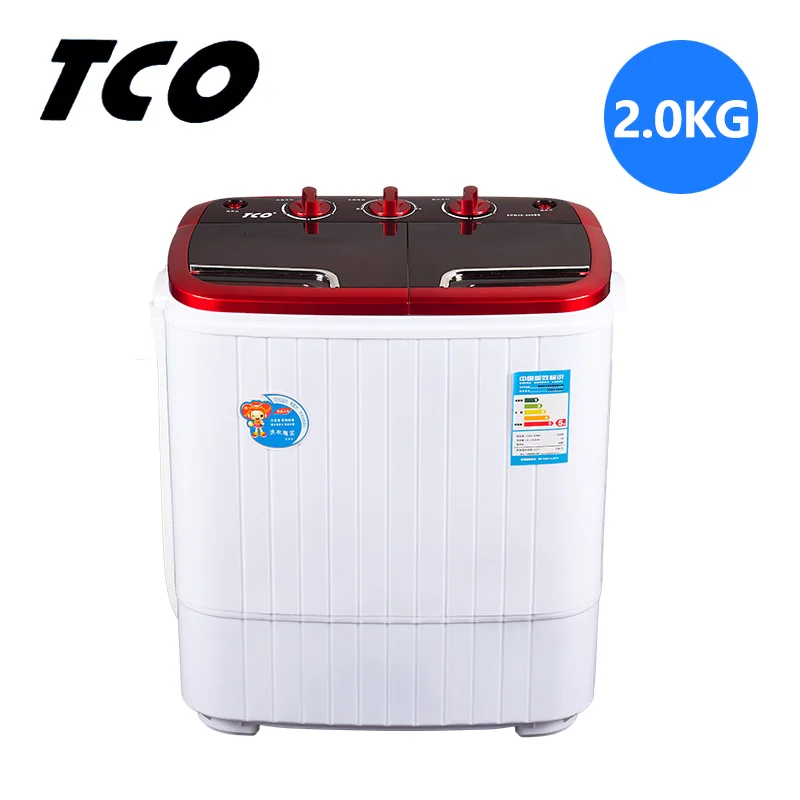 

TCO Mini Portable Washing Machine UV Antibacterial for Baby Child Household 2 Barrels Semi-automatic Dehydrator Clothes Washer