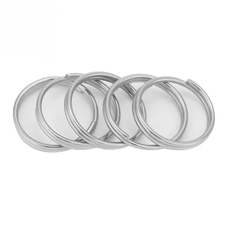 10pcs 22mm Multifunction Key Ring Mini Round Stainless Steel Key Chain