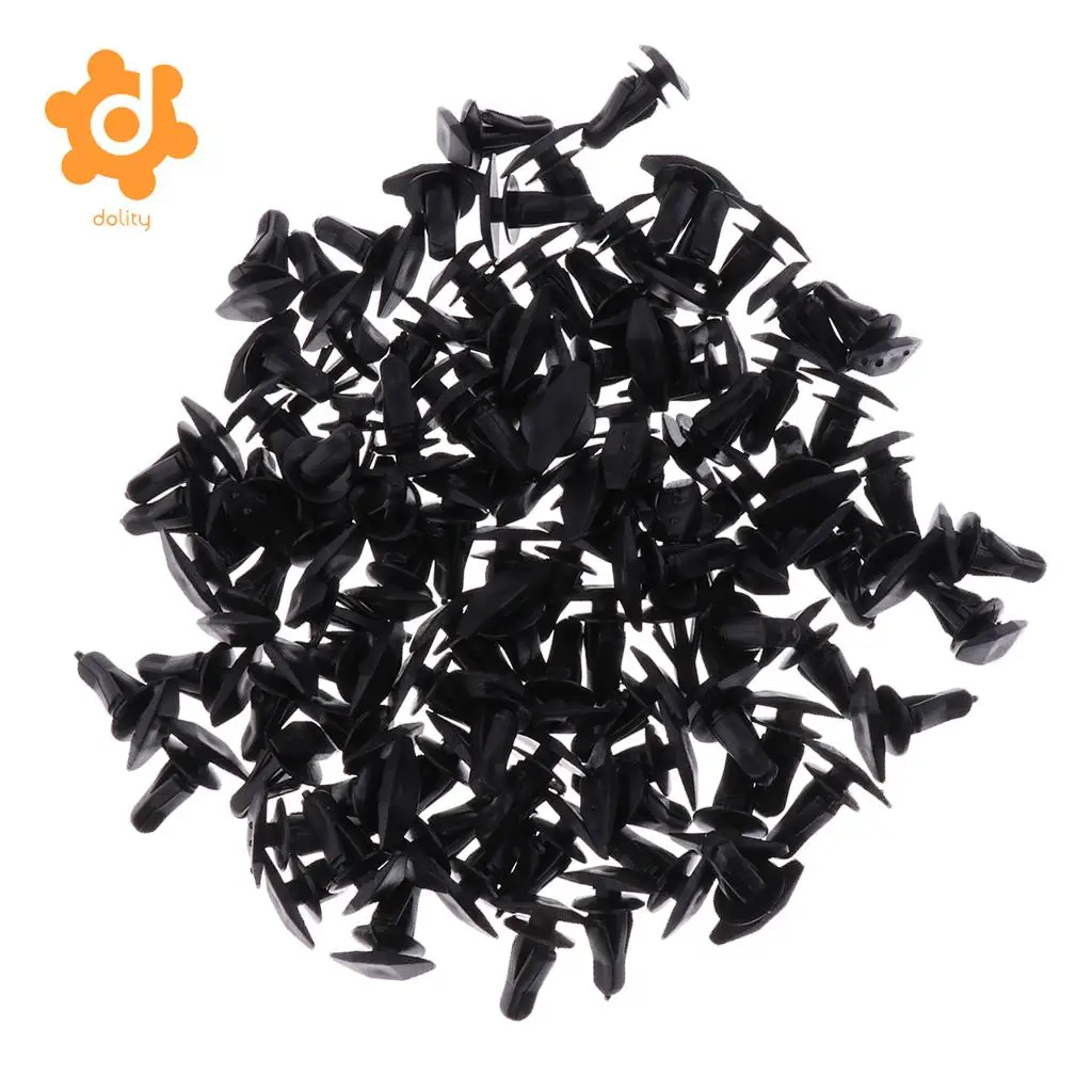 

dolity 100 Pieces Car Door Sealing Strip Trim Panel Rivet Fastener 7.8mm Hole