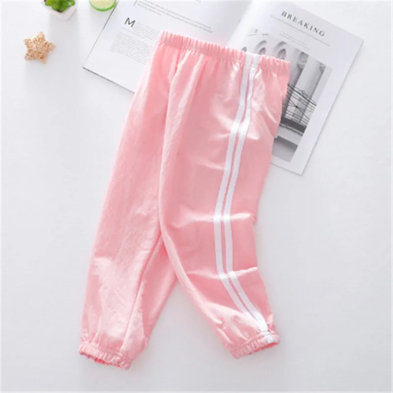 

2-8y Children's pants Solid Color Linen Pleated Children Ankle-length Pants Girls Harem Pants Kids Clothing