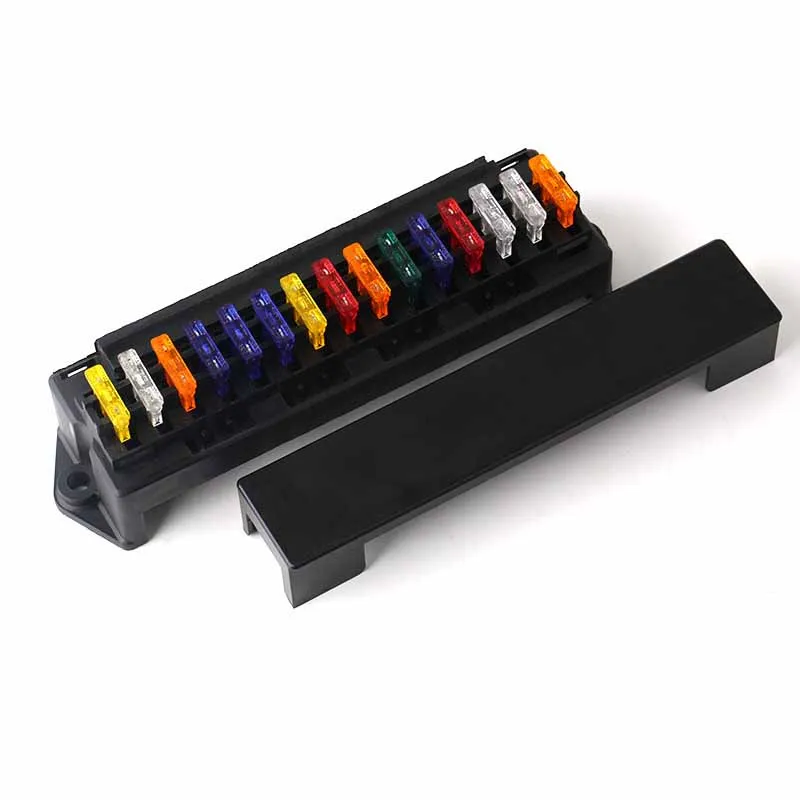 Universal do Fusível da Caixa do Suporte do Fusível do Bloco da Caixa do Fusível 15way com Fusível Acessório Caixa Fusível 12v & Terminal da do 5 Cheap Fusíveis