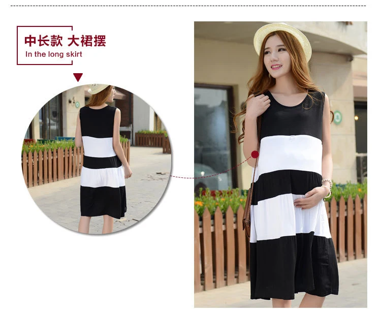 summer stripe maternity clothes maternity dresses pregnancy clothes for Pregnant Women nursing dress Breastfeeding Dresses (11)