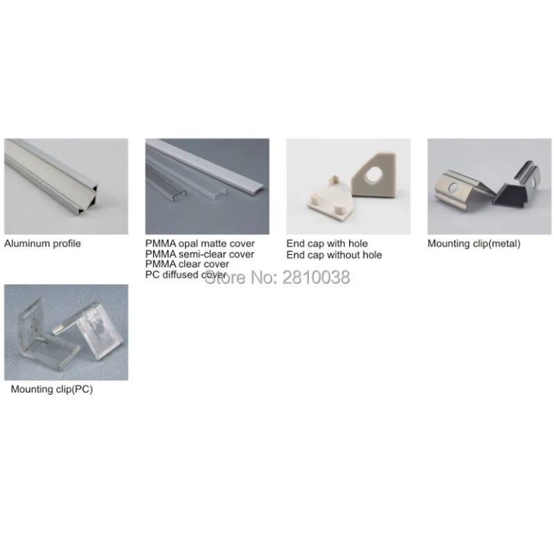 10 X1M Sets/Lot 30 Degree Angle Anodized LED alu profil AL6063 Alu profil LED aluminum Channel for kitchen Cabinet lights