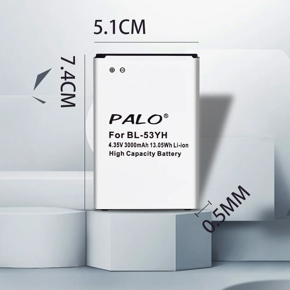 PALO LG BL 53YH аккумулятор высокой емкости для Optimus G3 D830 D850 D851 D855 LS990 VS985 F400