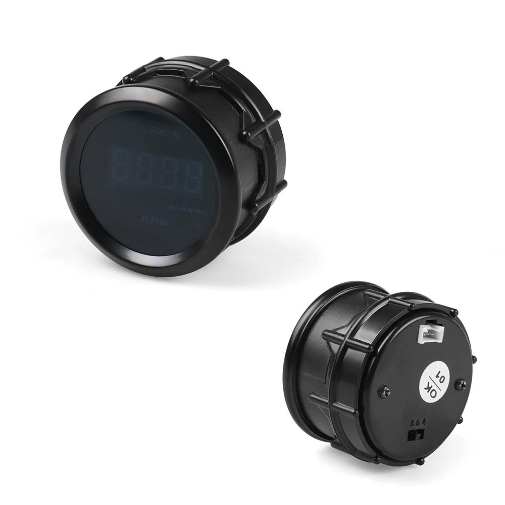 Цифровой тахометр Dynoracing 2 &quot 52 мм синий светодиодный Тахометр с дисплеем TT101459|car
