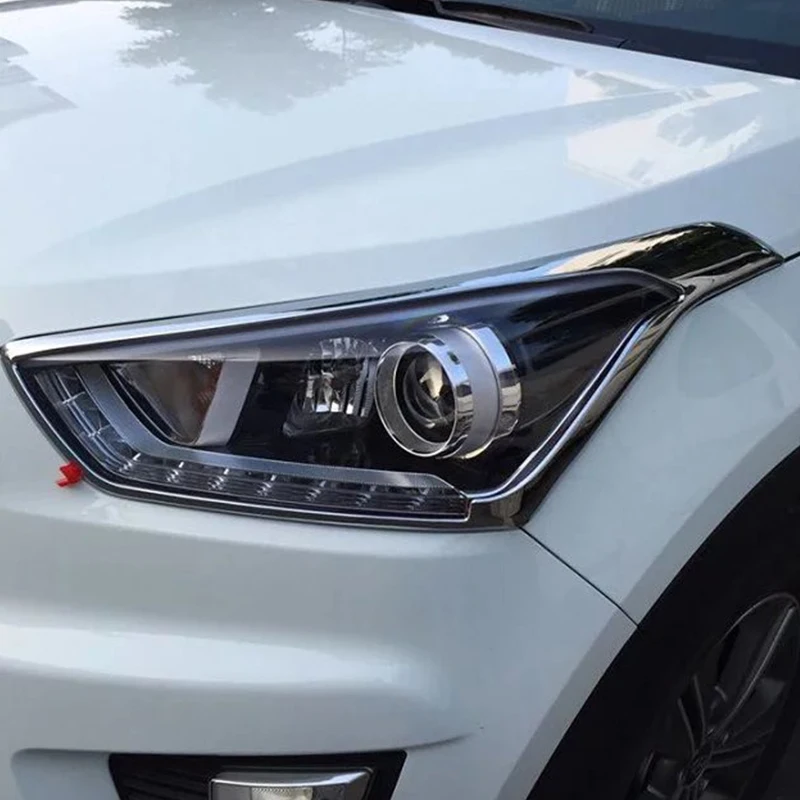 Аксессуары для Hyundai Creta 2015 2016 2017 2018 Хромированная передняя фара из АБС пластика