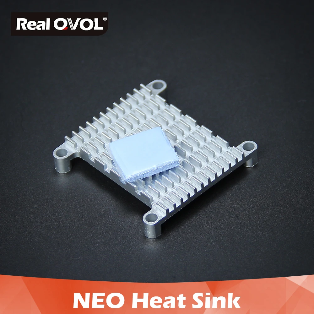 RealQvol NanoPi NEO/NEO Air/NEO 2/Core/Core2/NEO Plus2 алюминиевый радиатор с термопастой и винтовым шагом 35,4*35,4