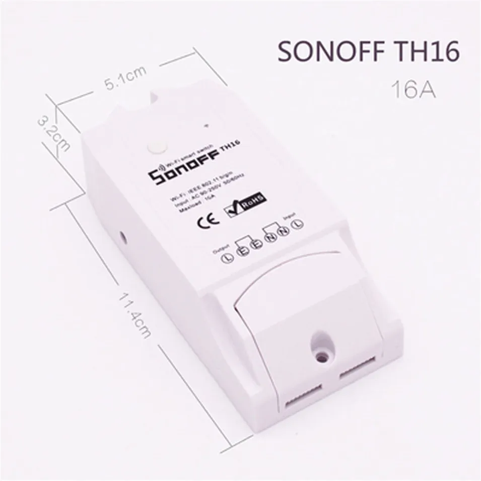 Sonoff TH 16A WiFi умный пульт дистанционного управления Лер датчик температуры и влажности умный контроль Функция синхронизации