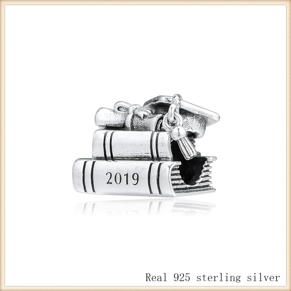 

Beads 100% 925 Sterling Silver Cap, Book & Scroll Charm Beads for Jewelry Making Fit Pandora Bracelets SL967