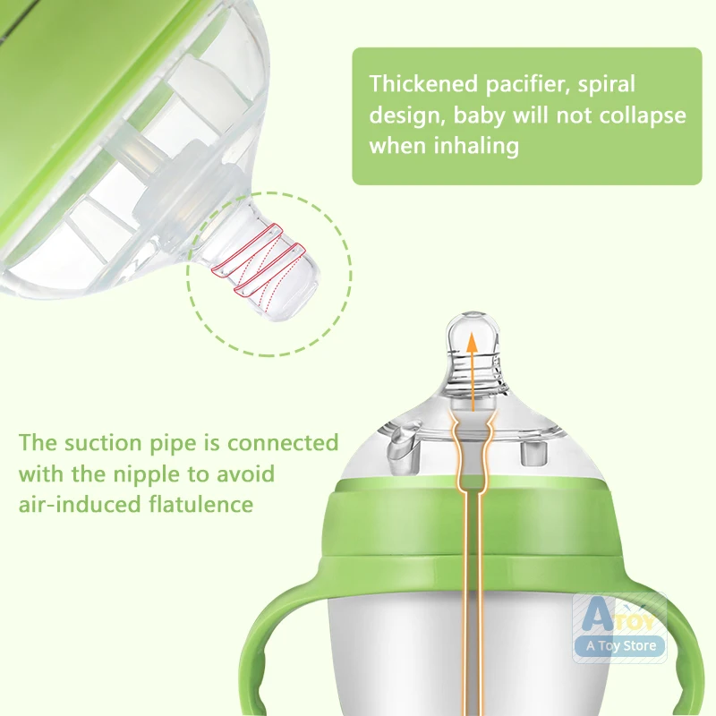 250 мл бутылочка для кормления младенцев, Силиконовые Бутылочки для молока, устройство для кормления детей, многофункциональные бутылочки для кормления