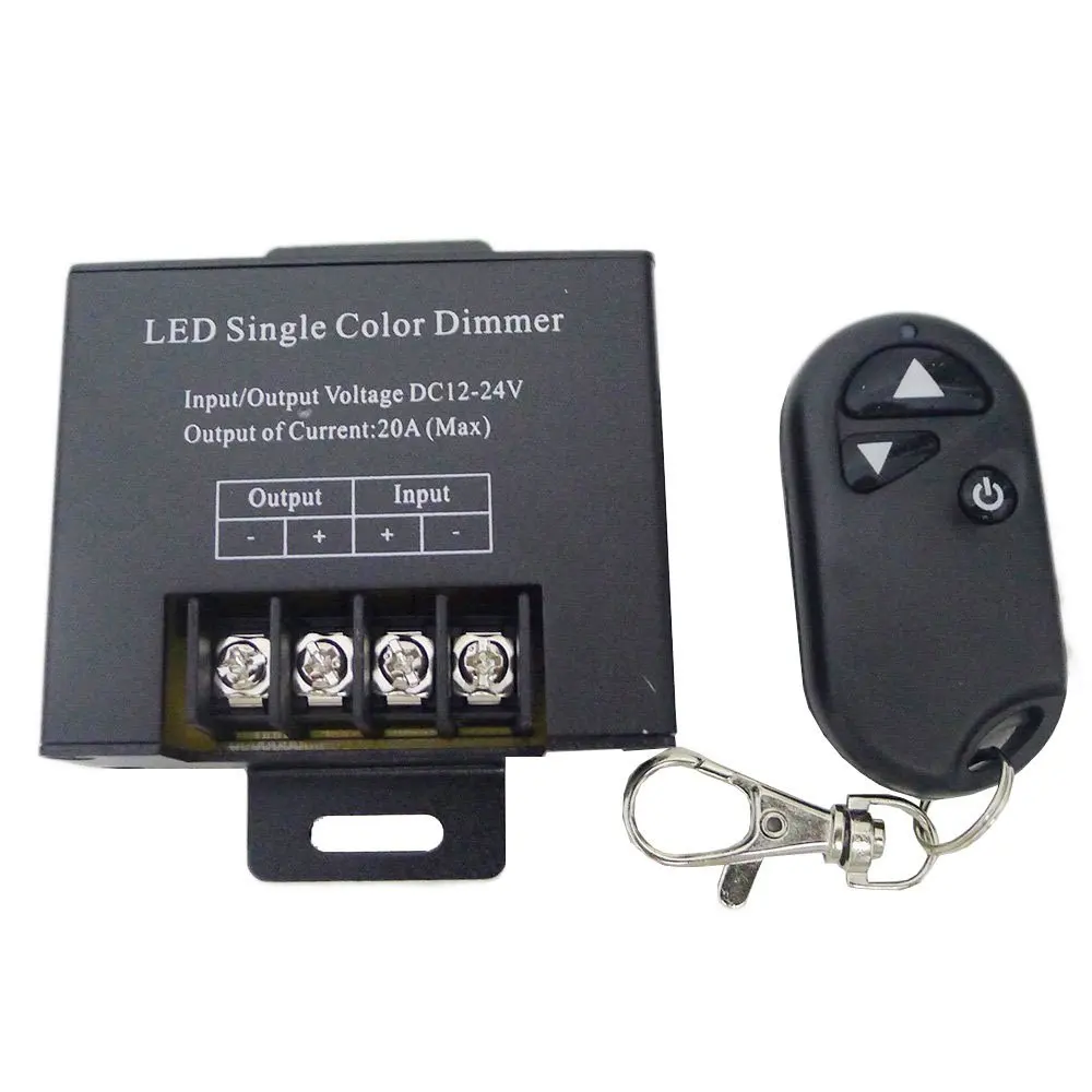 A Key LED Dimmer Wireless Remote RF PWM Dimming Controller Control DC V For