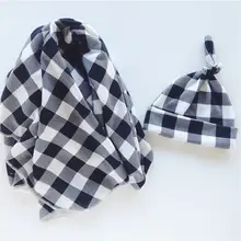 Новинка года, Пеленальное Одеяло для новорожденных девочек и мальчиков, пеленка для сна, муслиновая пеленка+ повязка на голову, повседневная одежда