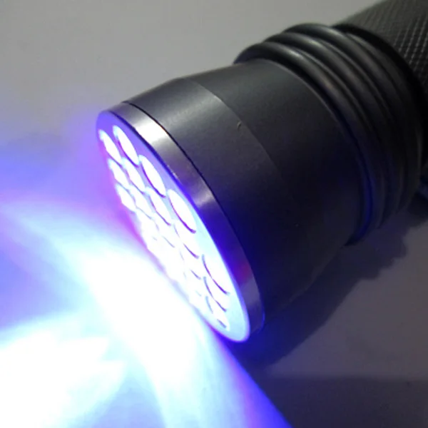 AAA 21 светодиодный Светодиодный УФ-фонарик Фонарь Лампа УФ-свет клей отверждение путешествия безопасность УФ-Обнаружение 395-400nm