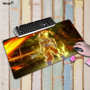 

Mairuige Dragon Ball Z Gaming Mouse Pad White Lock edge Mouse Mat For Laptop Computer Keyboard Pad Desk Pad Extra Large Mousepad