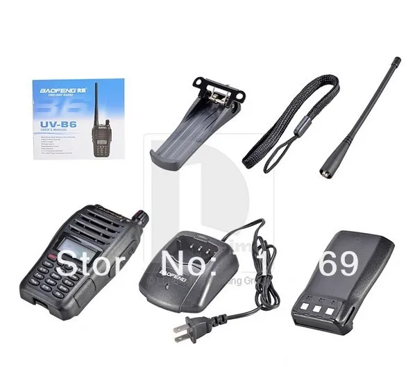 DHL Бесплатная доставка + BaoFeng UV B6 Любительская рация VHF/UHF 136 174/400 480 МГц Двусторонняя