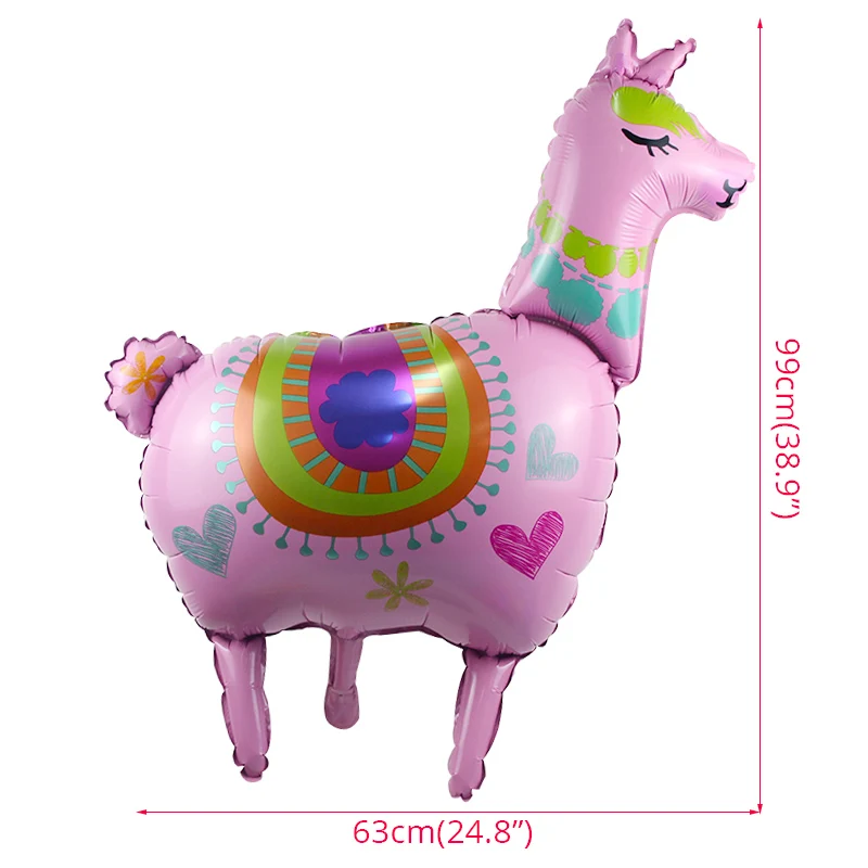 WEIGAO Альпака тема вечерние поставки лама кактус одноразовый набор столовых приборов Декор ко дню рождения для детский душ вечерние сувениры - Цвет: 1pc foil balloon B