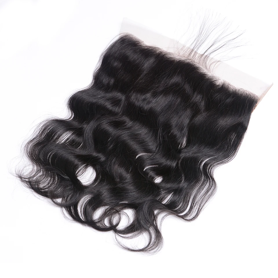Sleek Human Hair Bundles With Lace Frontal Closure With Baby Hair Brazilian Body Wave Hair 2 3 4 Bundles Hair Extension Non Remy