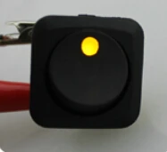Универсальный 12V 25A квадратный переключатель круглый ключ 3pin кулисный переключатель ВКЛ-ВЫКЛ - Цвет: Цвет: желтый