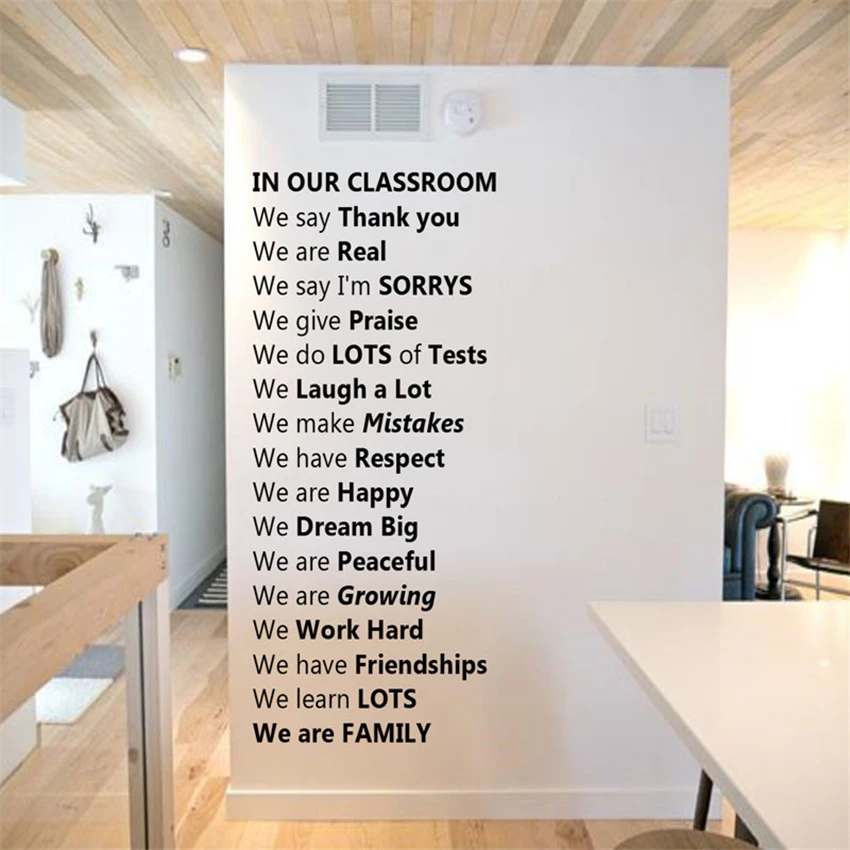 In Our Classroom Wall Stickers Vinyl Sticker Removable Home Decor Wall