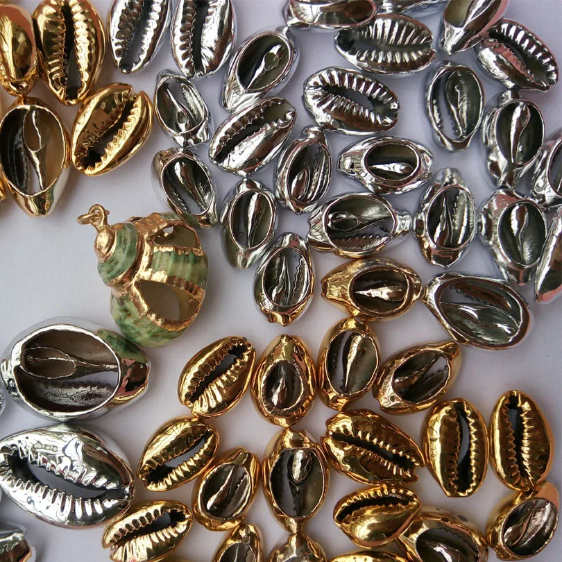

Cowry Shell Charm Pendants Conch Sea Snail Green Spiral Shell Charm Beads for DIY Crafts Jewelry Making Accessories Supplies