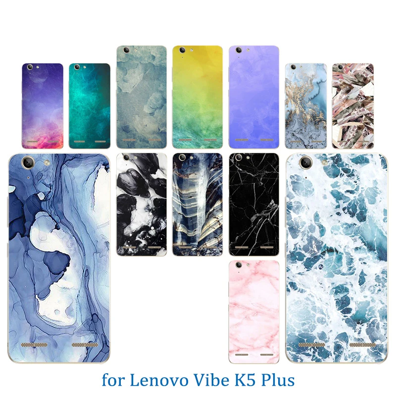 Phone Cases for Lenovo Vibe K5 Coque Plus Lemon 3 A6020 Bag Color Stone Pattern Soft TPU Silicon For A 6020 Back Cover |