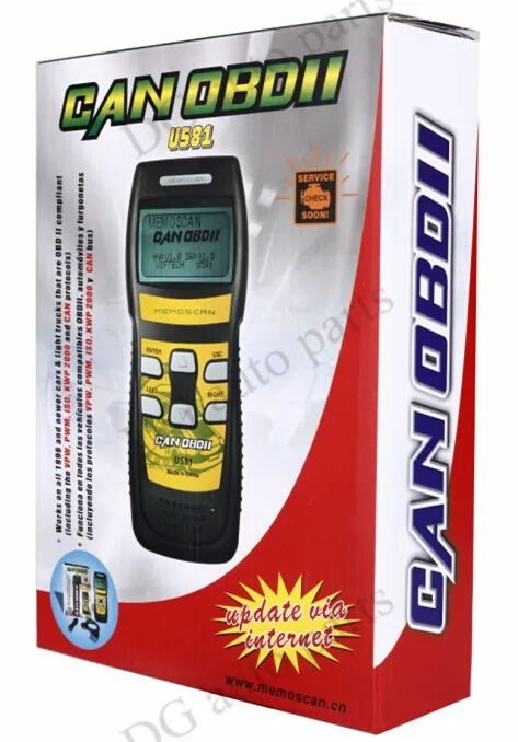 20 компл./лот U581 OBD2/EOBD код читателя 100% оригинал оперативные данные Интерфейс