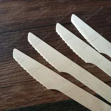14325# дюймовый, 5,5-дюймовый 14 см одноразовый деревянный нож естественная Защита окружающей среды может быть настроен логотип нож для хлеба