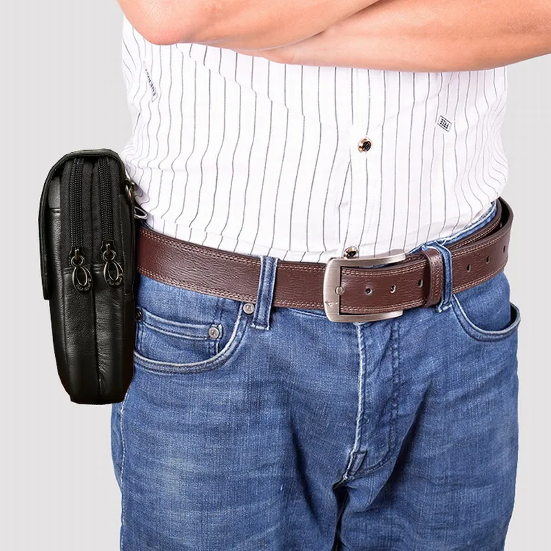 مزدوجة جيوب سستة محفظة جلد طبيعي تحمل حزام كليب الحقيبة الخصر حزم محفظة ل Ulefone الطاقة 5 6.0 \ مزدوجة جيوب سستة محفظة جلد طبيعي تحمل حزام كليب الحقيبة الخصر حزم محفظة ل Ulefone الطاقة 5 6.0 \