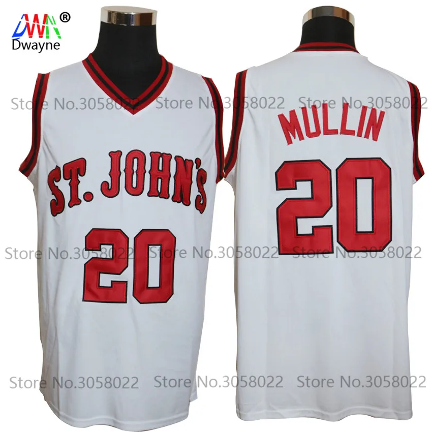 Dwayne Mens #20 Chris Mullin ST JOHN'S College Cheap Throwback Basketball Jersey Retro Jerseys Vintage Basket Embroidery Shirt