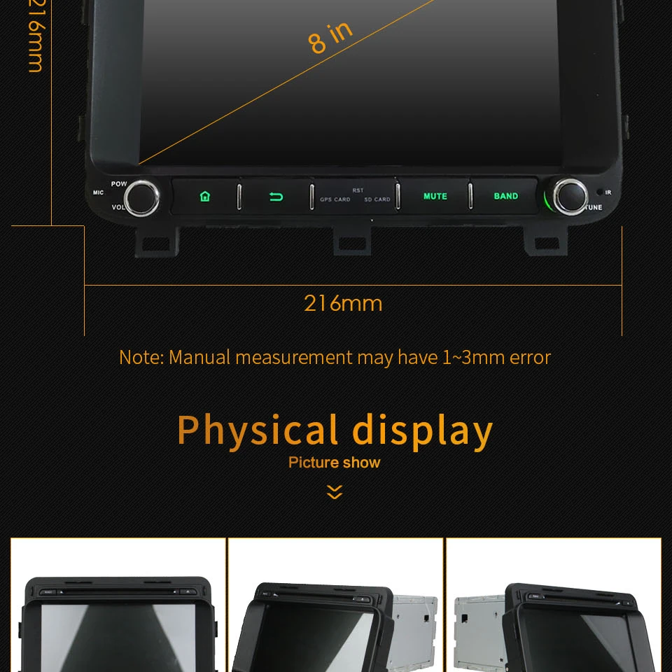 Clearance 8" Octa Core 4G Wifi Android 8.1 4GB RAM 64GB ROM RDS BT Car DVD Player Radio GPS Glonass Navigation For Kia K5 Optima 2014 2015 6