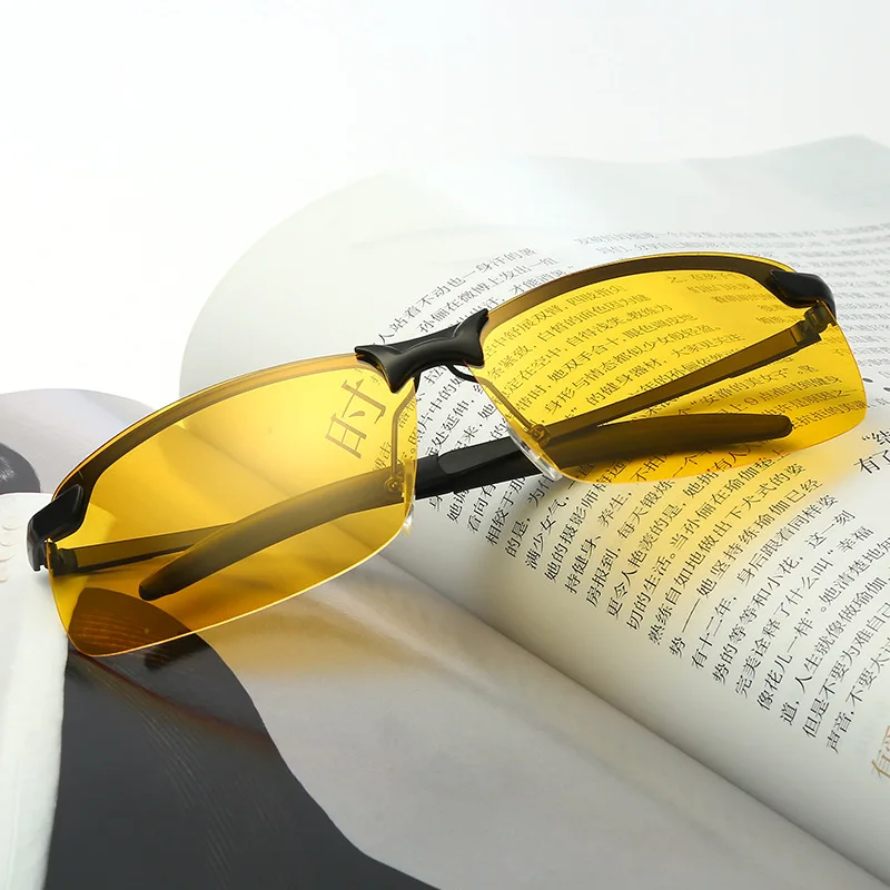 HD ночного видения Поляризованные очки для вождения мужские солнцезащитные очки для вождения женские анти-бликовые ночного зрения УФ-очки