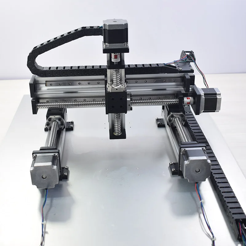 XYZ Automatic Gantry Robot CNC Linear Module Guide Ball Screw Rail Slide Motion Actuator Workbench Robotic Arm Z Axis 100 mm