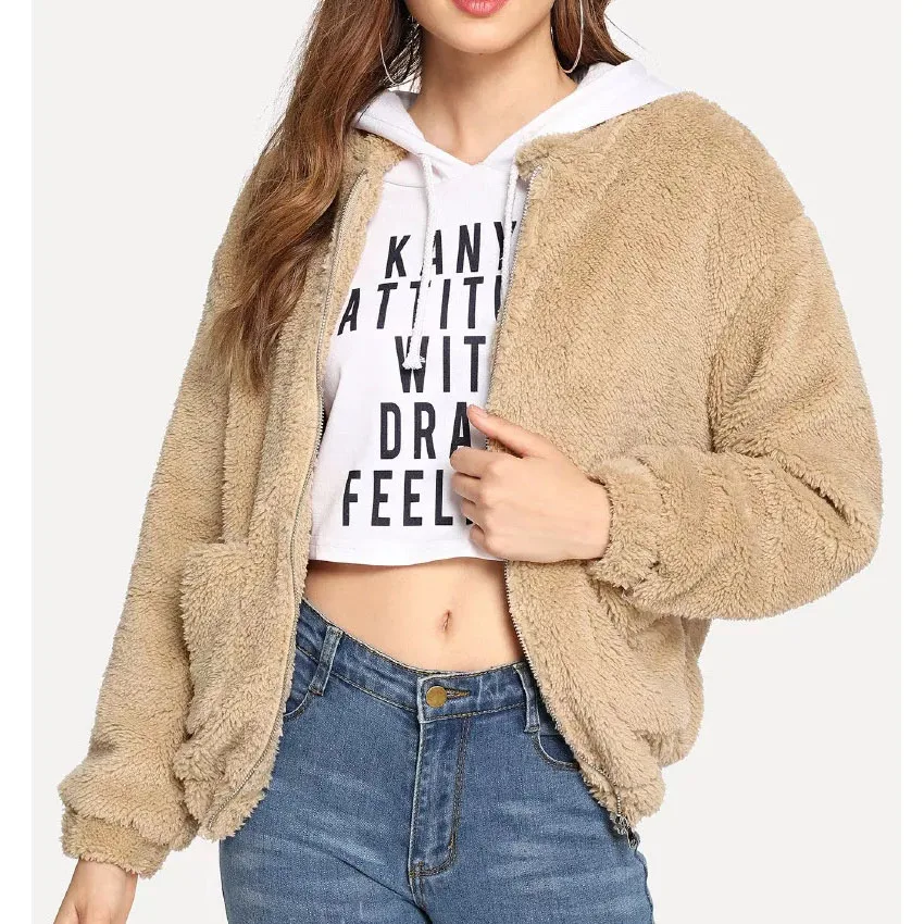 Осенняя и зимняя женская новая флисовая толстовка | Женская одежда