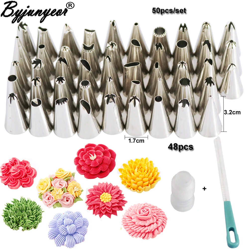 Buy 50PCS Pastry Nozzles Korean Cake Decorating Tulip