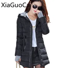 Теплые женские куртки-парки, длинные черные женские пальто на молнии, зимние стеганые пальто средней длины Z528 35