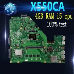 Amazoon X550CA материнская плата для ноутбука ASUS X550CA X550CC X550CL R510C Y581C X550C X550 тесты оригинальная плата 4 Гб оперативная память i5 процессор