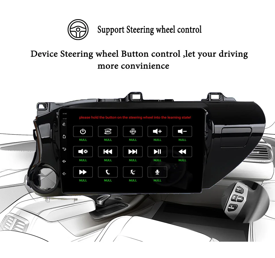 Clearance 10.1 inch 1024*600 Android 9.1 Car GPS Navigation stereo DVD Player Sat nav head unit for Toyota Hilux 2016 2017 2018 Radio 1 Clearance 10.1 inch 1024*600 Android 9.1 Car GPS Navigation stereo DVD Player Sat nav head unit for Toyota Hilux 2016 2017 2018 Radio 1