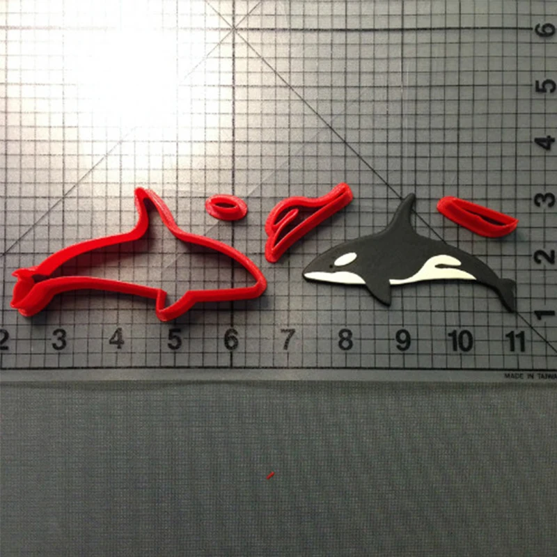 

Killer Whale Cookie Cutter Set Custom Made 3D Printed Fondant Cupcake Top Molds Cake Stamp Fondant Cutters Formine Biscotti