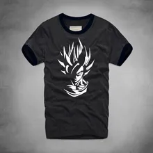 200 г, футболка из чесаного хлопка по индивидуальному заказу, аниме Dragon Ball Z, мужская повседневная футболка, Супер Saiyan Son Goku, уличная одежда, camiseta hombre