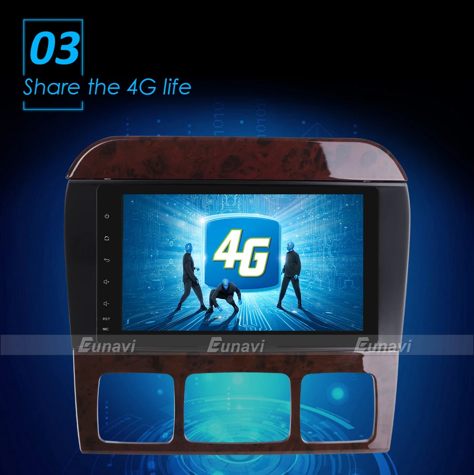 Perfect Eunavi 4 Core 2 Din Android 7.1 Car Radio Stereo Player GPS Navigation For Mercedes-Benz S-Class W220 CL-Class W215 Bluetooth 4