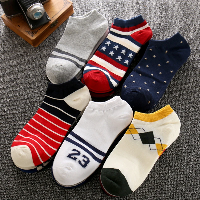 Buy summer fashion cotton boat socks for men ankle