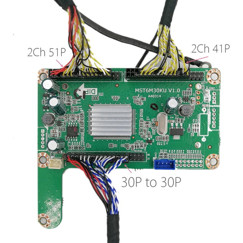 Для 4K FHD светодиодный ТВ 60 Гц-120 Гц панель lvds кабель 41p+ 51p 2CH для Светодиодный платы контроллера v56 MST6M30KU V1.0