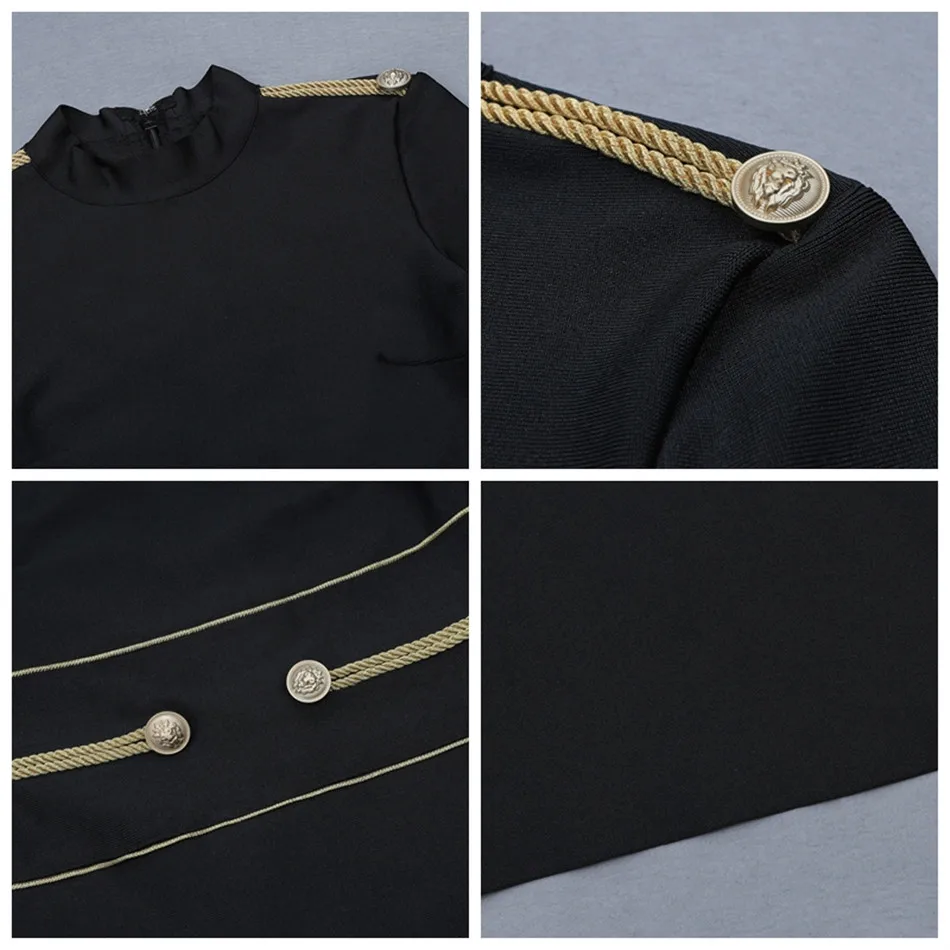 Popular-Epaulette-Womens-Solid-Button-Wasit-OL-Dresses-Casual-Streetwear-Prom-Bodycon-Dresses-Turtleneck-Long-Sleeve (2)