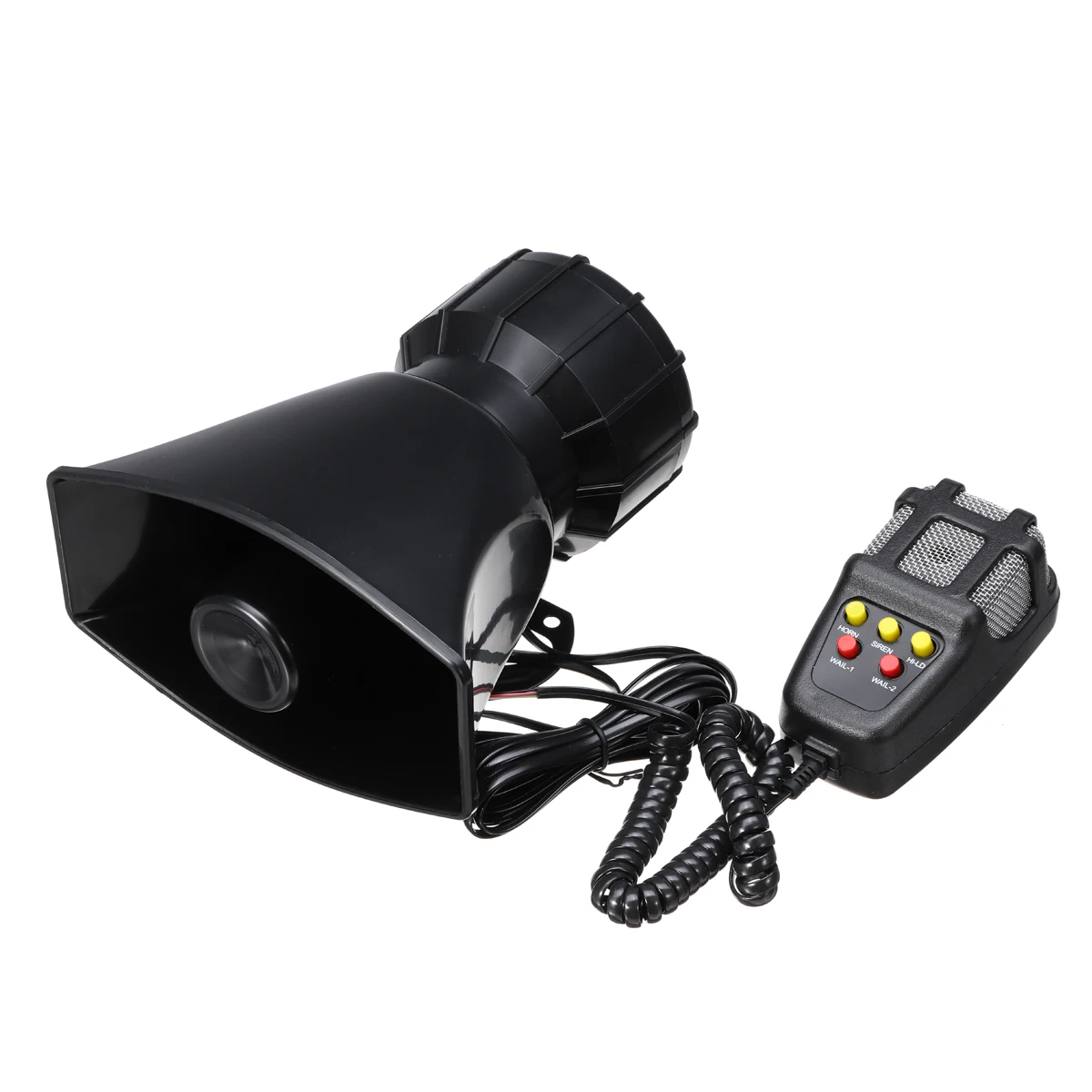 12 V 300db гудок сирены Динамик для авто автомобиль сигнализация рога с микрофоном громкий громкоговоритель с сиреной 5 звуков 60 Вт