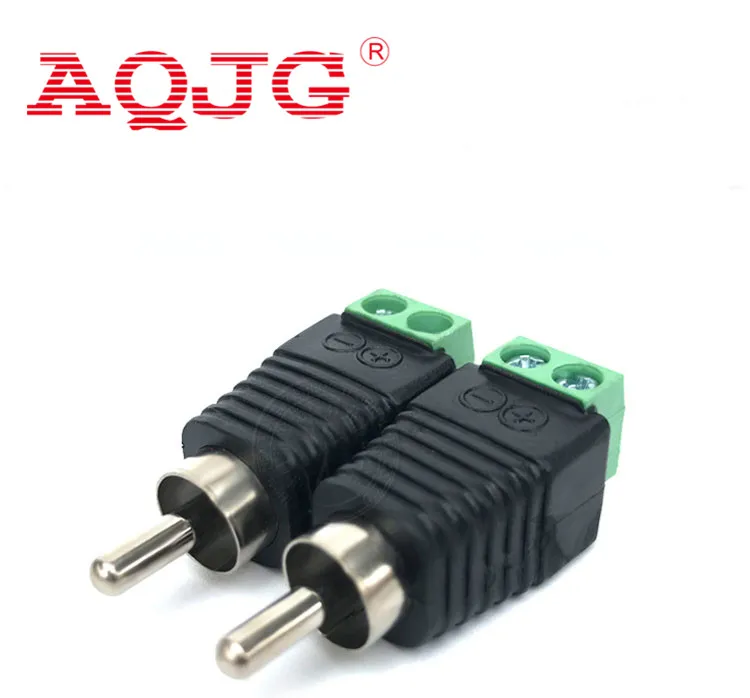 

4PCS Terminal Block Dc Power To RCA Male For TV Video Adapter Cinch Connector For CCTV Cameras Connector