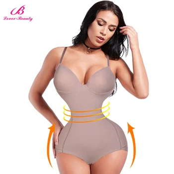 

Lover Beauty Women Waist Trainer Bodysuit Tummy Strap Shaper Body Modeling Tummy Slimming Sexy Lace Briefs Lingerie Fajas A